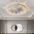 China Luxury mirror chassis crystal pendant ceiling lamp Supplier